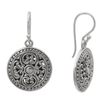 Perfect Alignment Handcrafted Sterling Silver Dangle Earrings from Bali