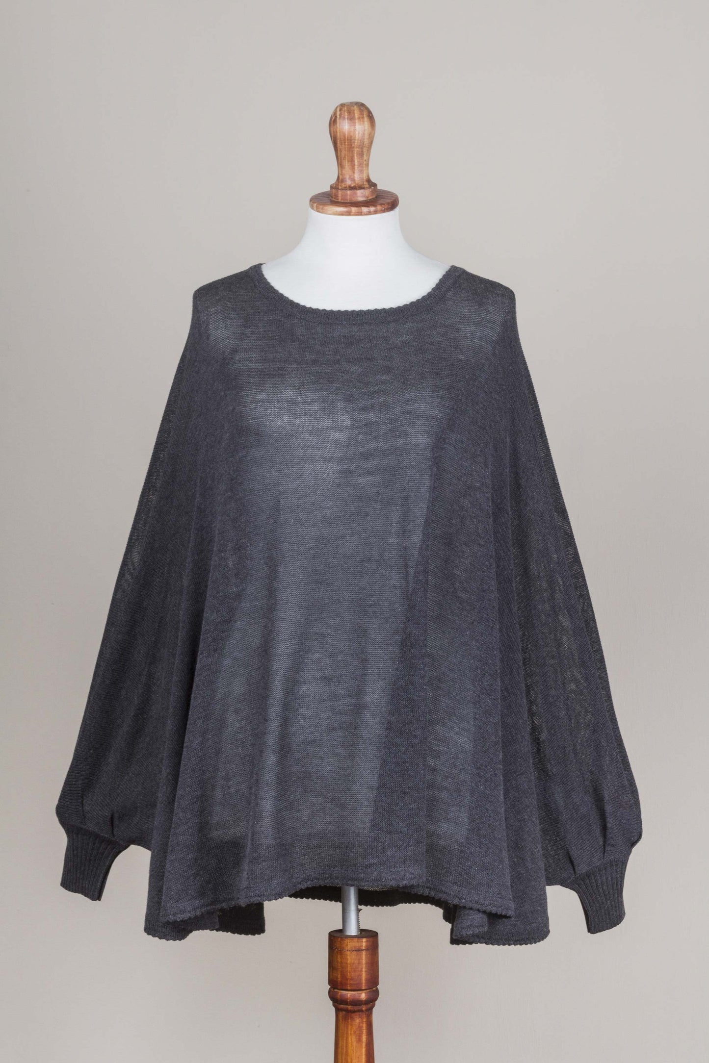 Charcoal Breeze Bohemian Drape Sweater