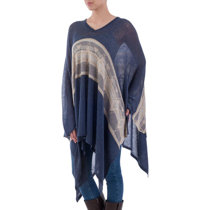 Inca Striped Woven Poncho