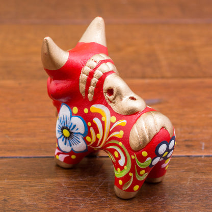 Little Red Pucara Bull Figurine