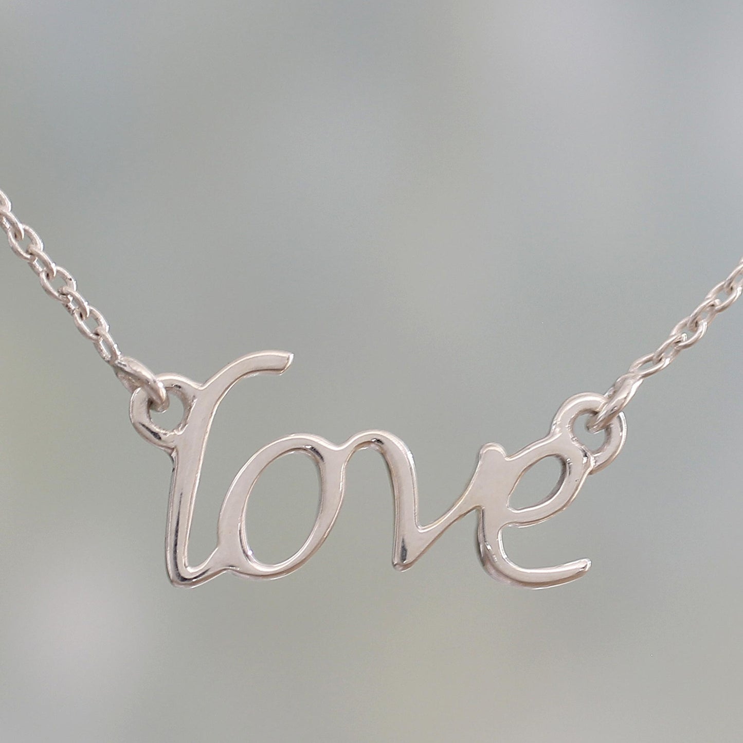 Love Note Handcrafted Sterling Silver Love Theme Pendant Necklace