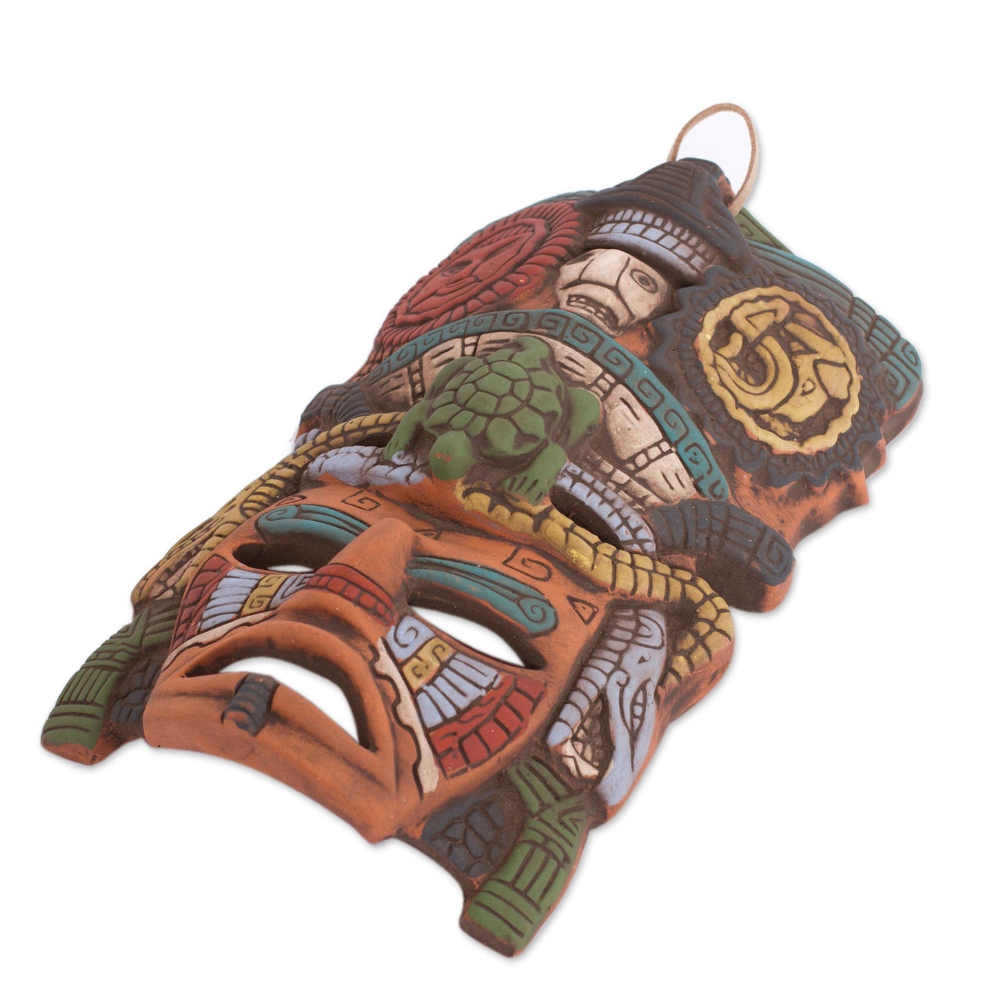 Sun And Moon Tortoise Ceramic Animal Themed Mask