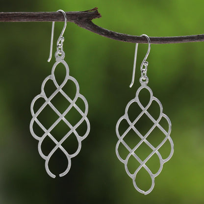 Shining Sea Sterling Silver Layered Dangle Earrings from Thailand