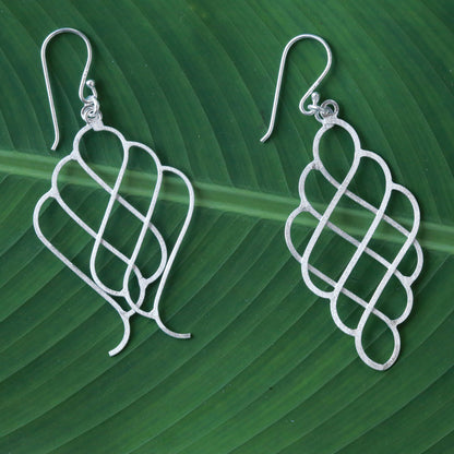 Shining Sea Sterling Silver Layered Dangle Earrings from Thailand