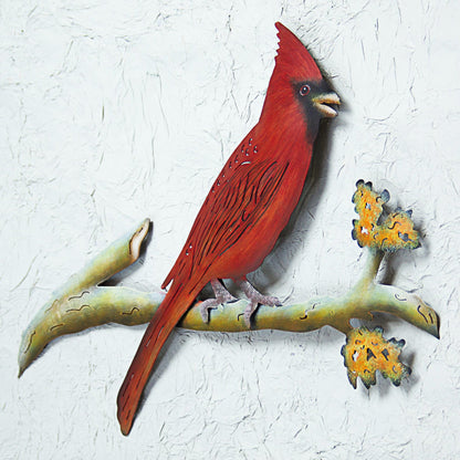 Happy Cardinal Steel Wall Art