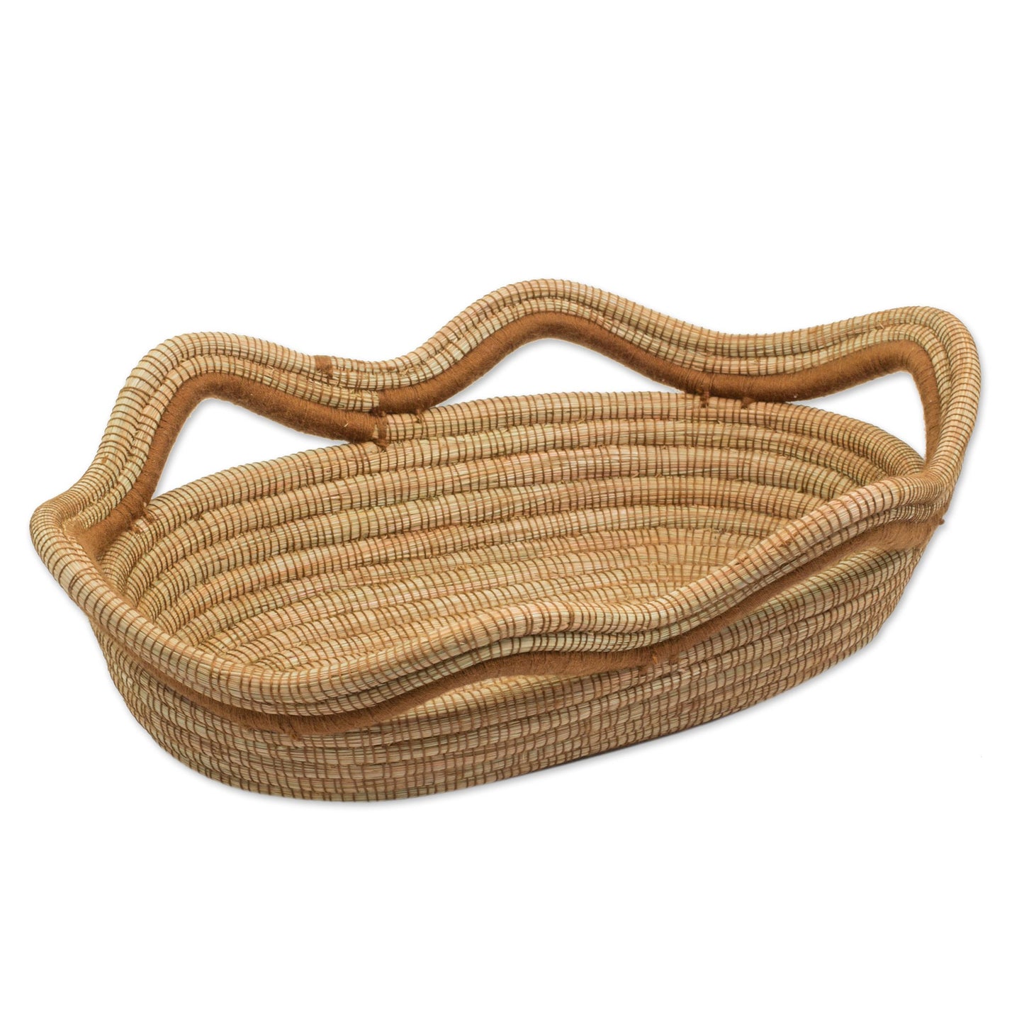 Forest Trail Set of 3 Hand Made Oval Pine Needle Baskets from Nicaragua