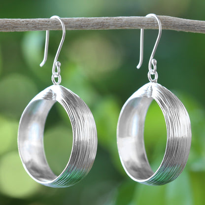 First Impression Silver Hill Tribe Style Dangle Earrings from Thailand