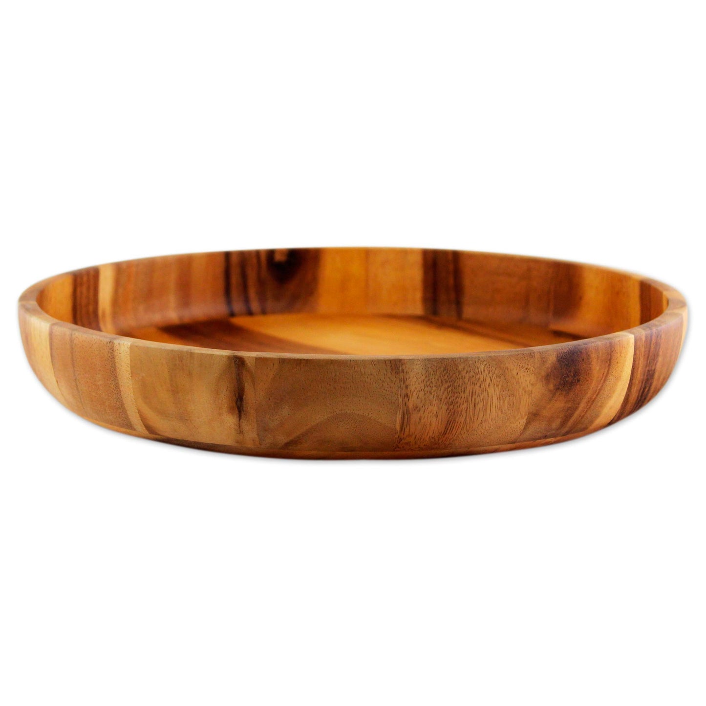 Harmonious Nature Artisan Crafted Natural Wood Serving Bowl from Thailand