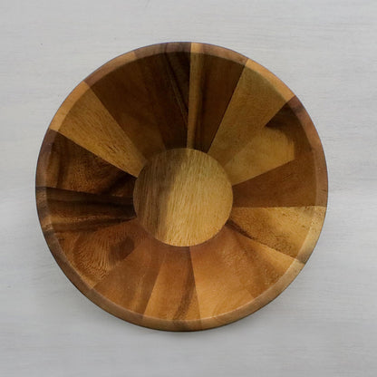 Conical Nature Raintree Wood Serving Bowl