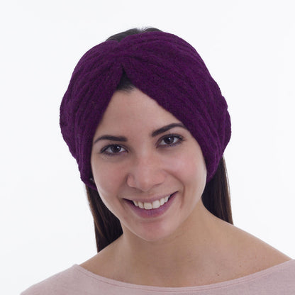 Infinite Spirit in Boysenberry Trendy Boysenberry Color Ear Warmer in Alpaca Blend Knit