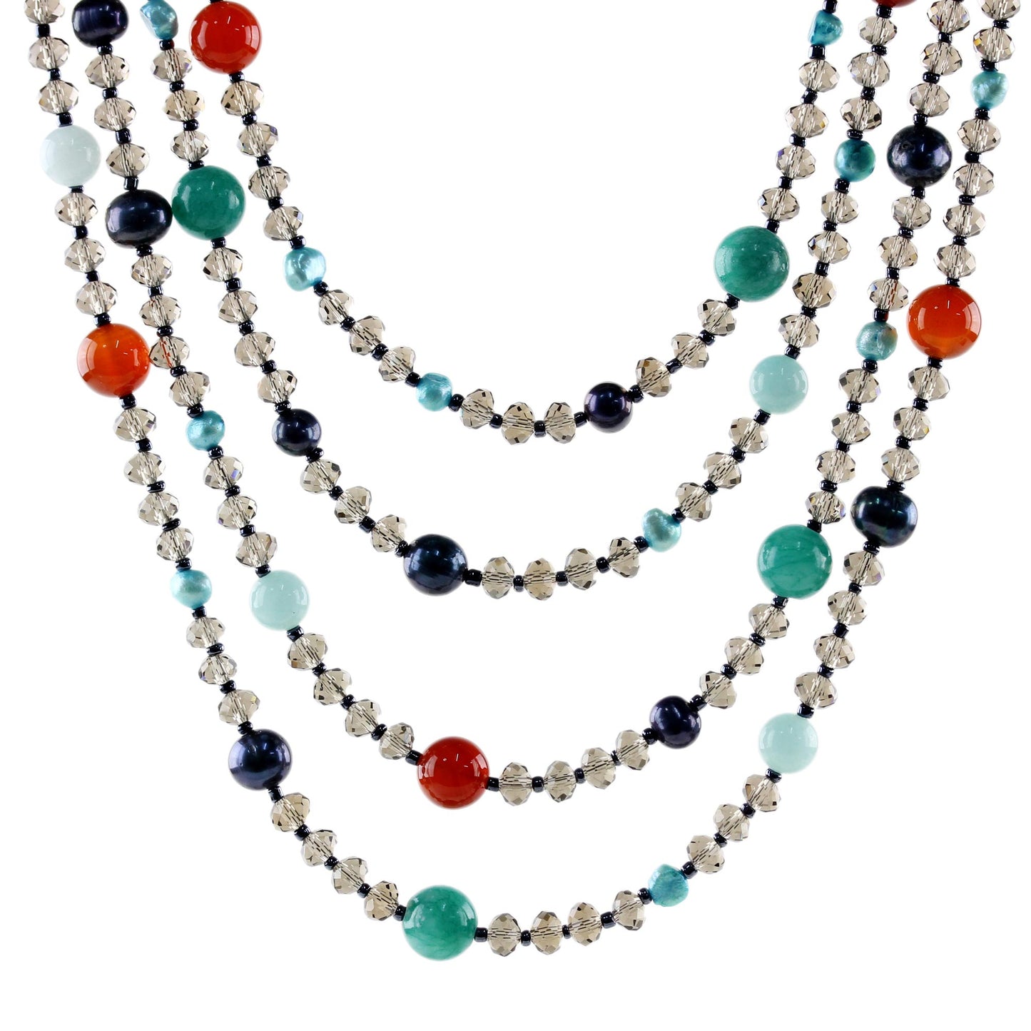 Changing Seasons Beaded Gem Necklace with Cultured Pearls