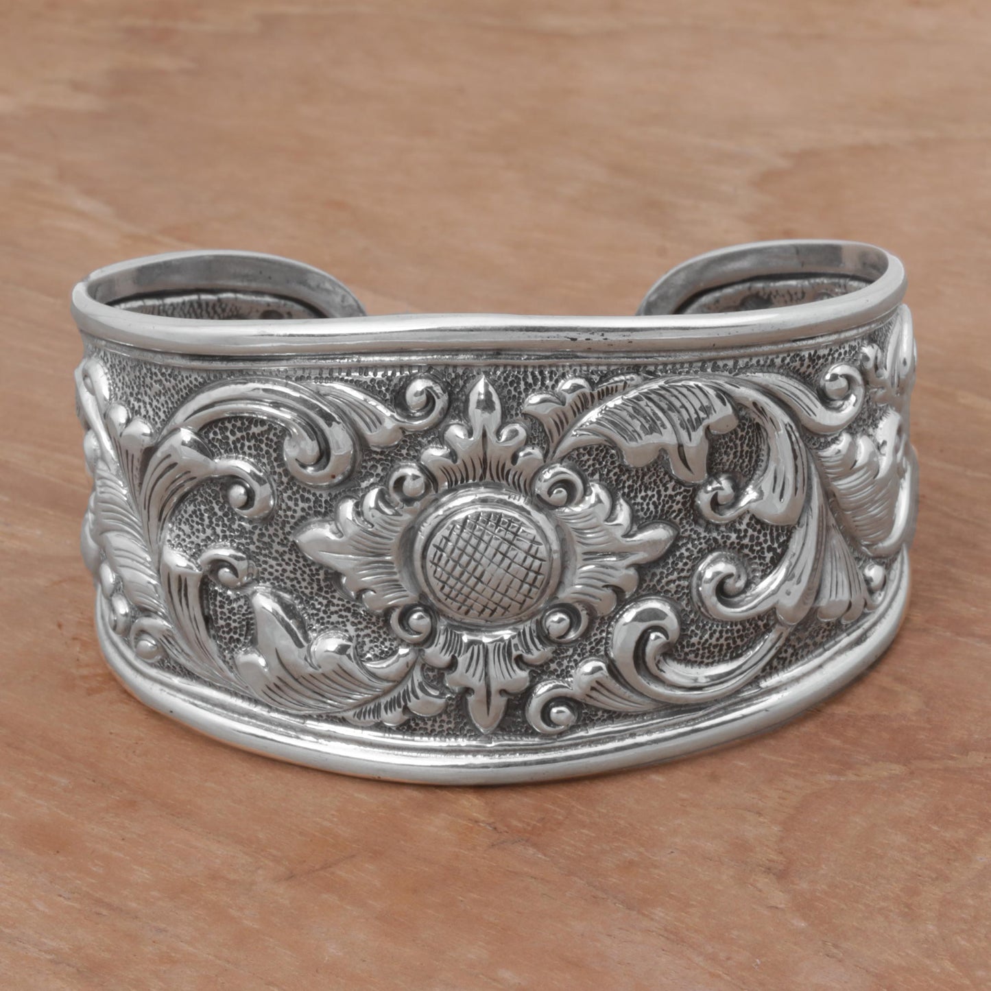 Courageous Soul Floral Cuff Bracelet