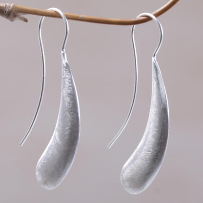 Shining Boomerangs 925 Sterling Silver Boomerang Drop Earrings from Indonesia