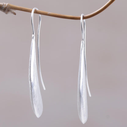 Shining Boomerangs 925 Sterling Silver Boomerang Drop Earrings from Indonesia