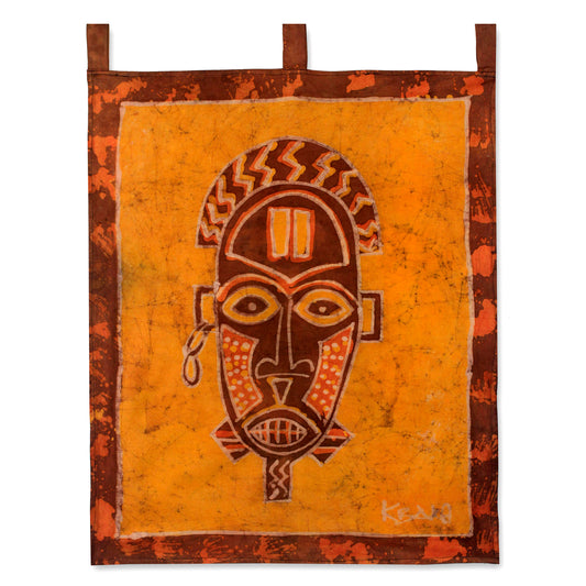 Oduro Mask Batik wall hanging