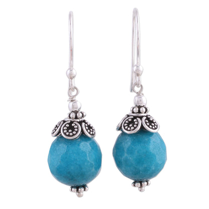 Sweet Blue Exuberance Blue Aventurine and Sterling Silver Dangle Earrings