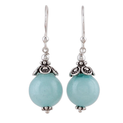 Aqua Delight Aqua Aventurine and Sterling Silver Dangle Earrings