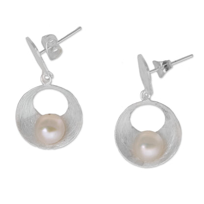 Moon Vortex Mabe Pearl Earrings