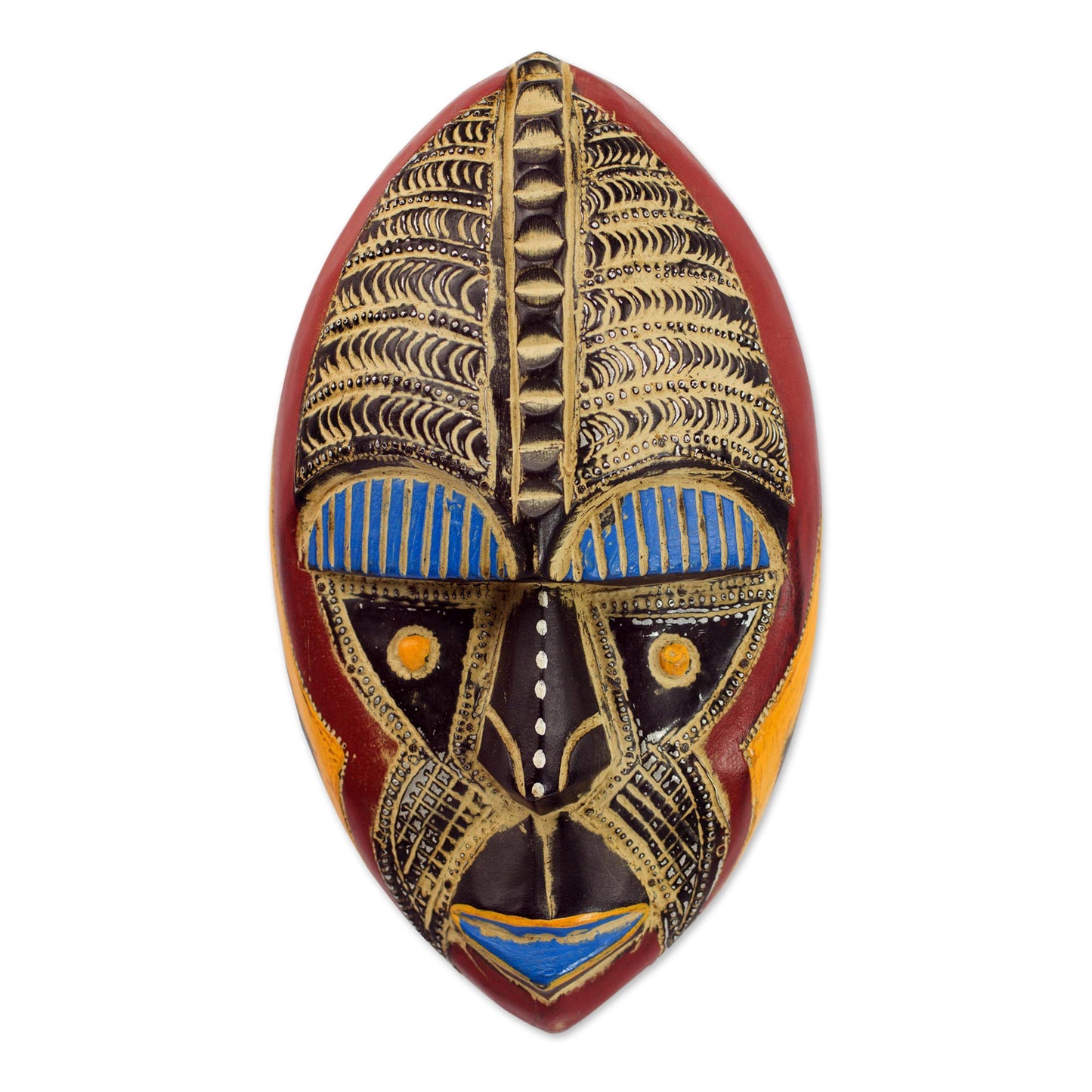 Talk of Prosperity Prosperity is Good Handcrafted African Wood Wall Mask