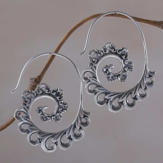 Paisley Ferns Half Hoop Earrings