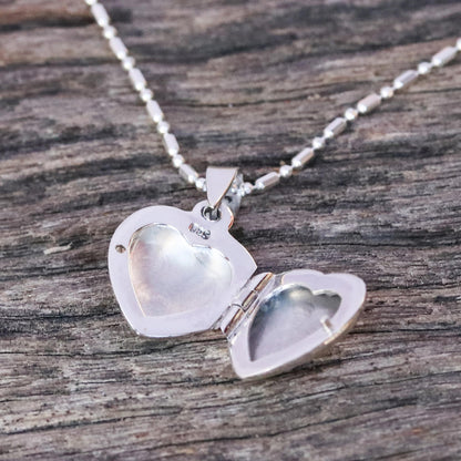 Enduring Memory Handcrafted Sterling Silver Heart Locket Necklace