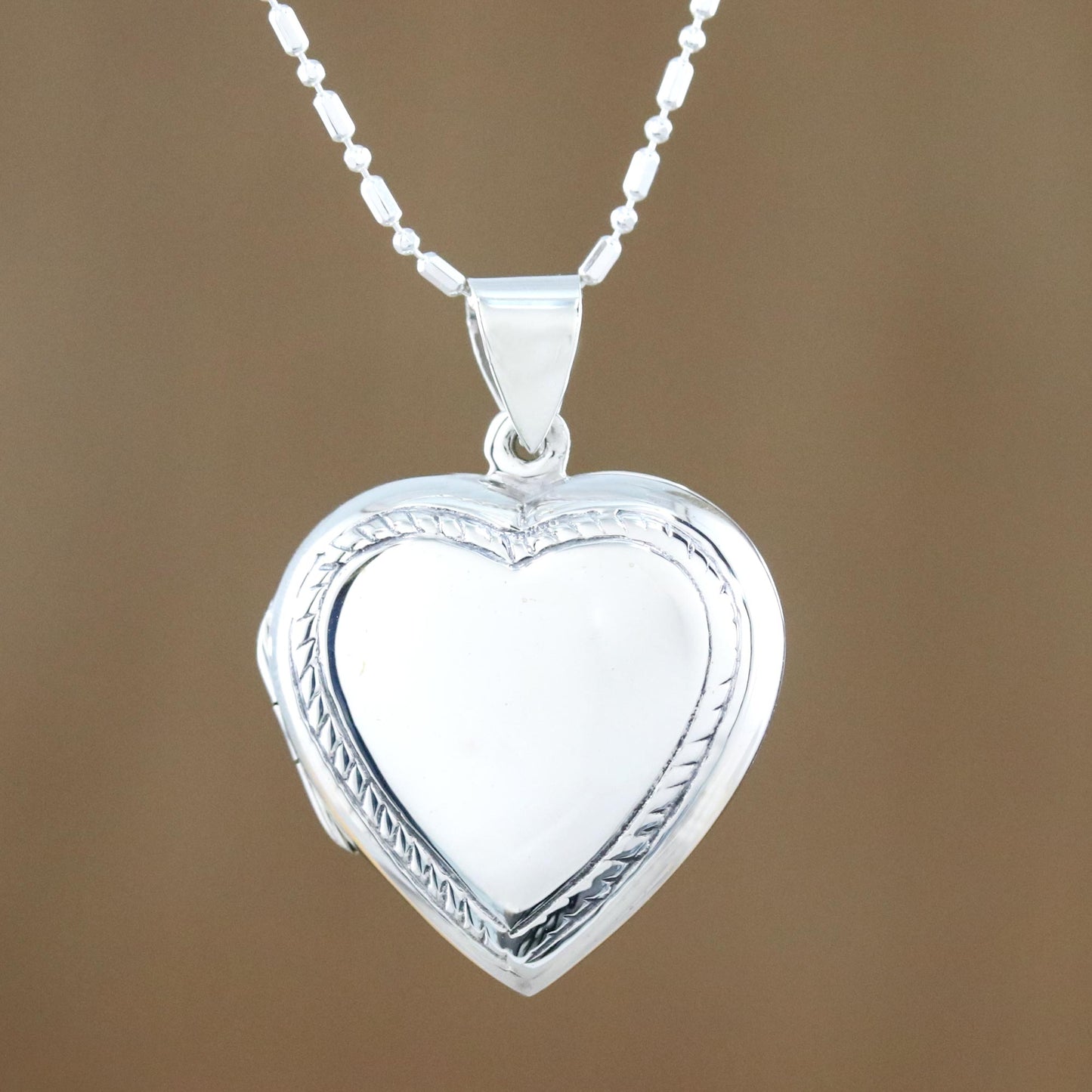 Enduring Romance Handcrafted Sterling Silver Heart Locket Necklace