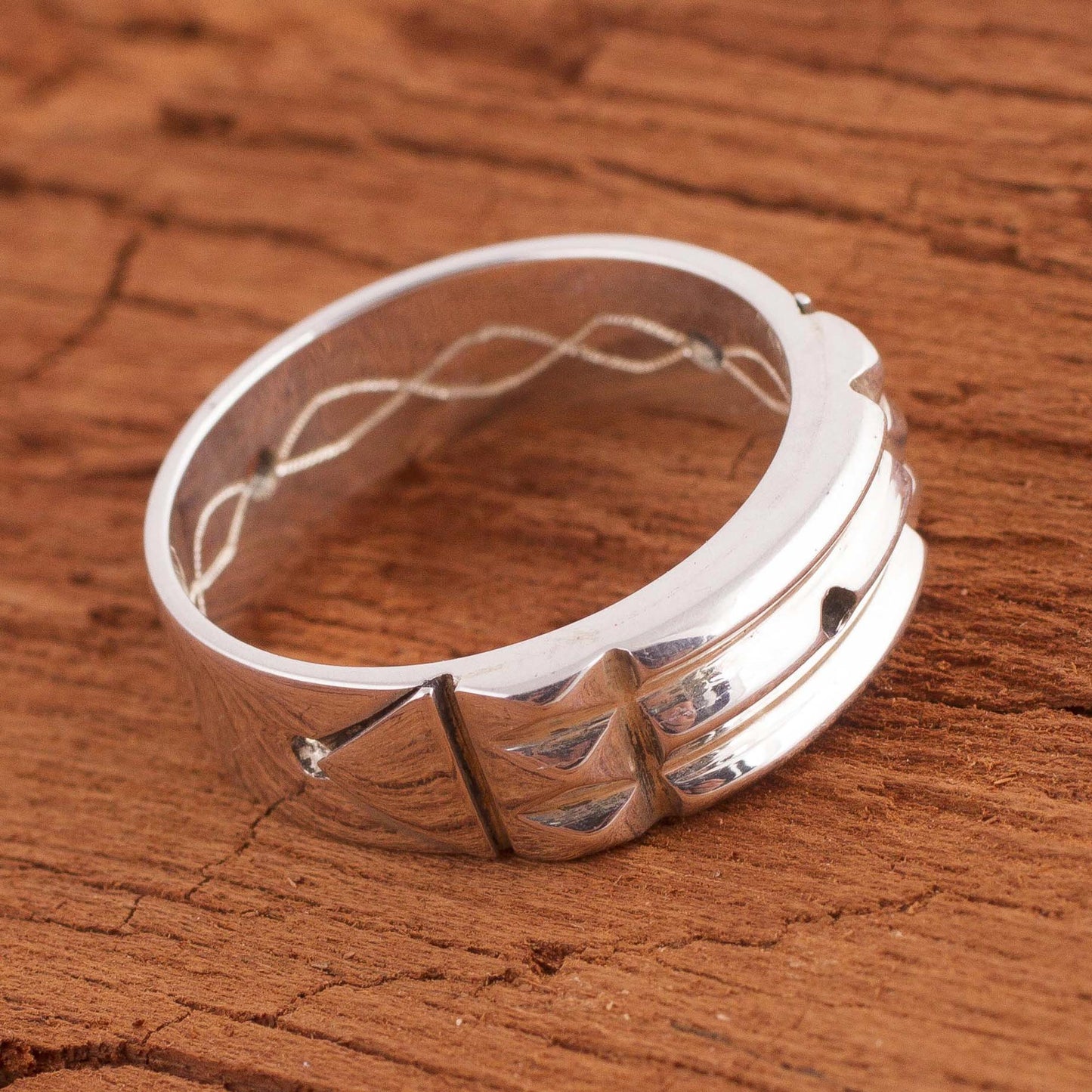 Atlantis Power Sterling Silver Band Ring