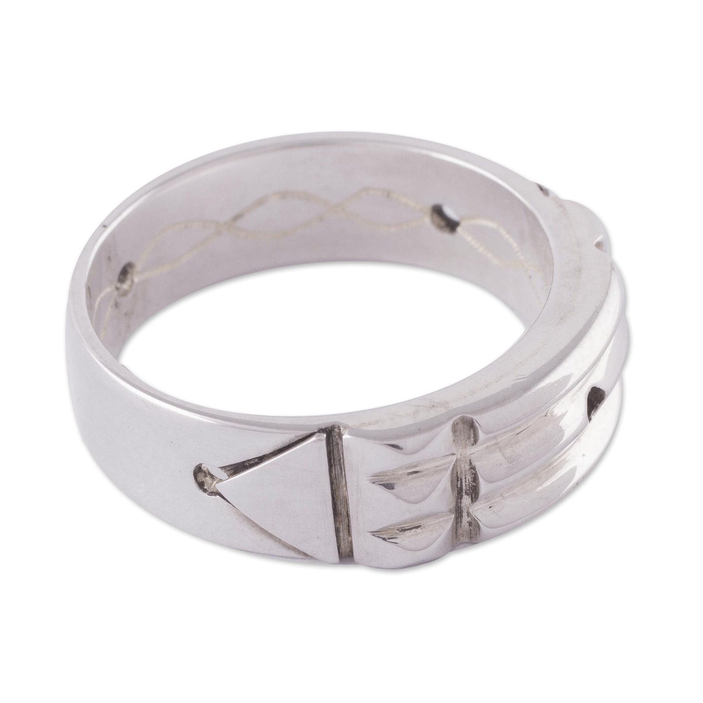 Atlantis Power Sterling Silver Band Ring