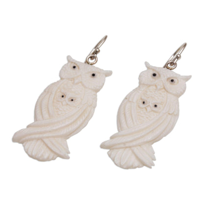 Owl Bond Mother and Child Earrings