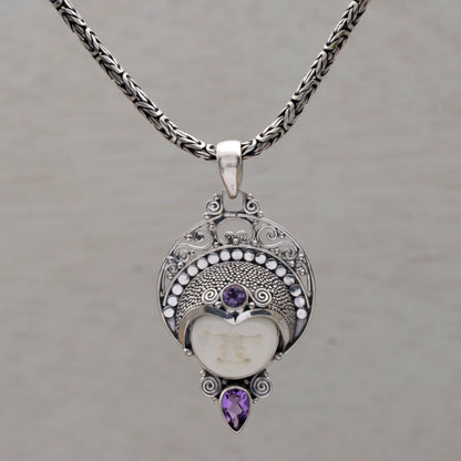 Lunar Queen Amethyst Pendant Necklace