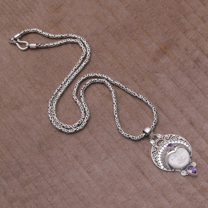 Lunar Queen Amethyst Pendant Necklace