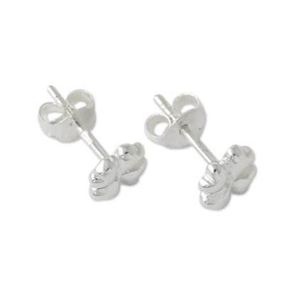 Fresh Clover Sterling Silver Clover Stud Earrings from Thailand