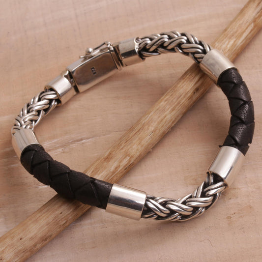 One Strength Leather Bracelet