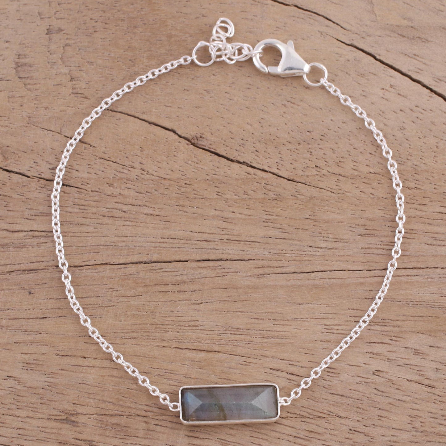 Labradorite & Sterling Silver Prism Bracelet