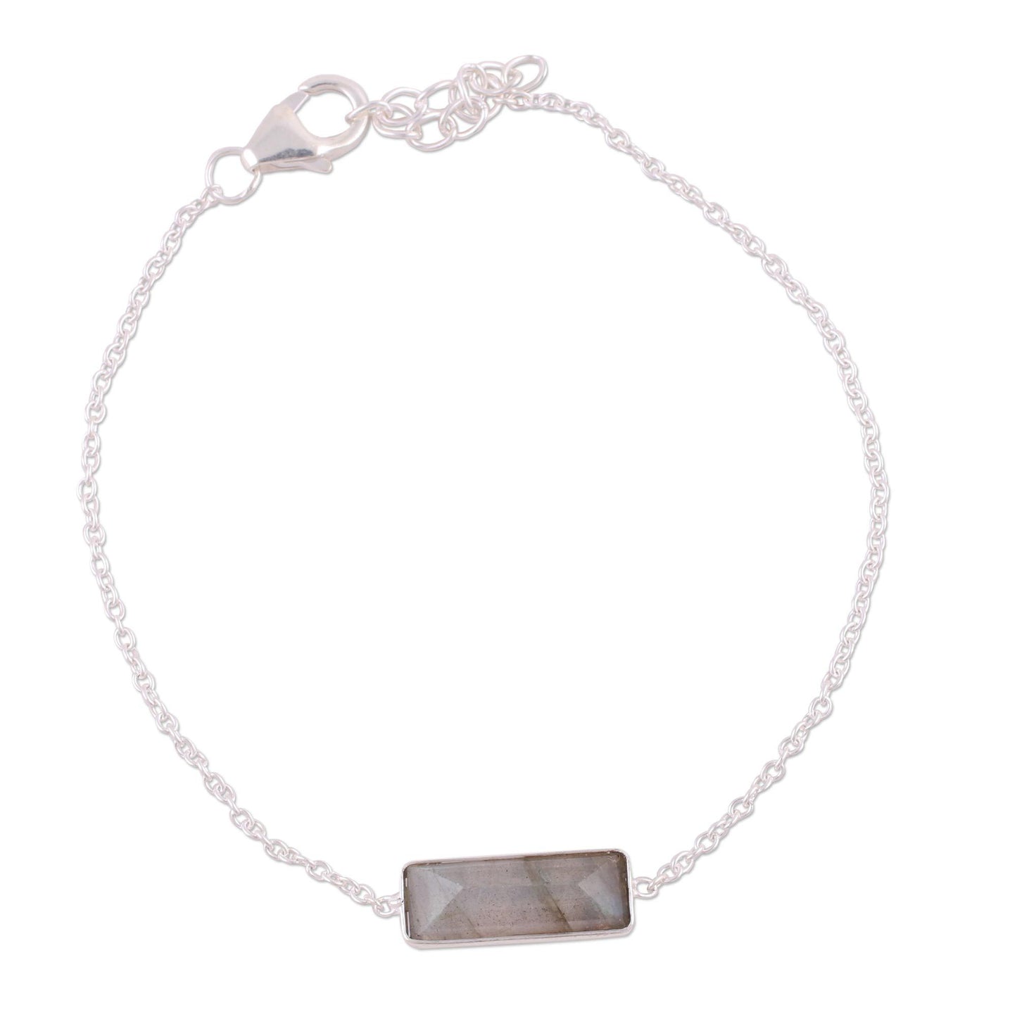 Labradorite & Sterling Silver Prism Bracelet