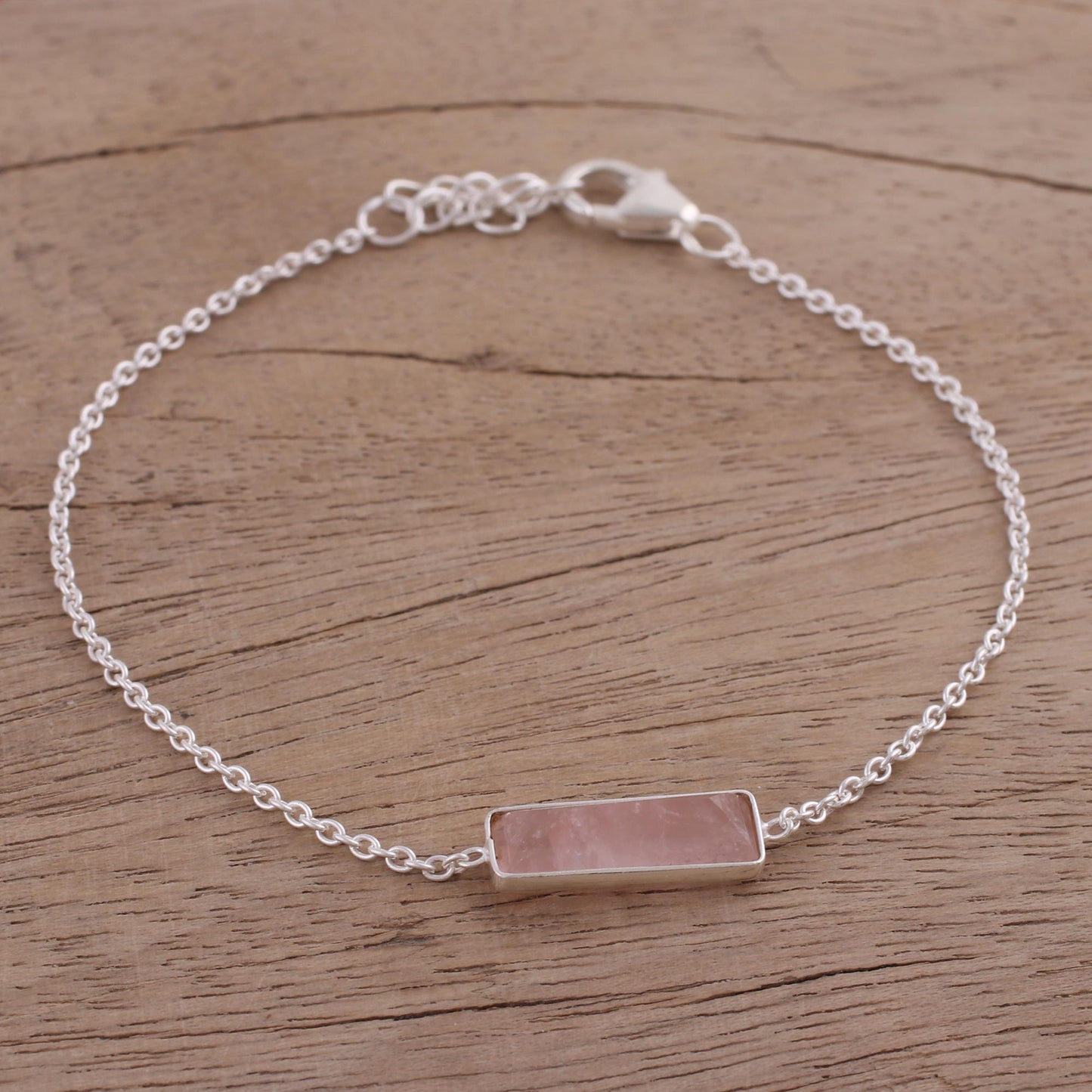 Elegant Prism Rose Quartz Bracelet