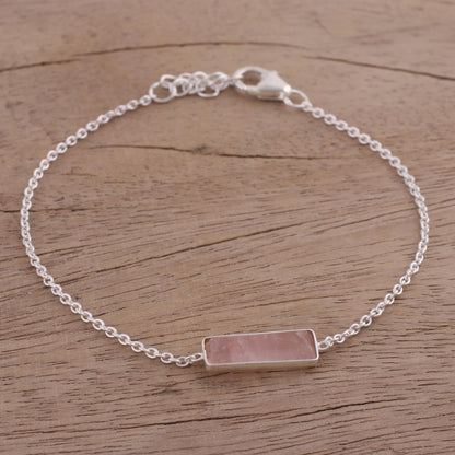 Elegant Prism Rose Quartz Bracelet