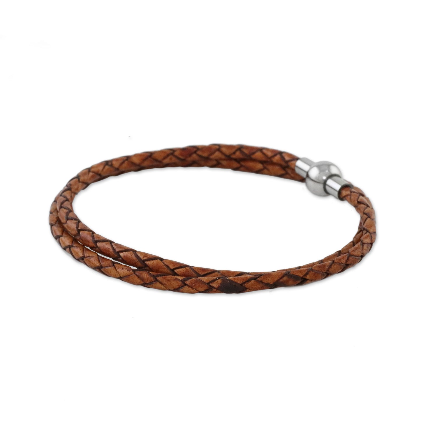 Brown Charm 15.5 Inch Brown Leather Wrap Bracelet from Thailand