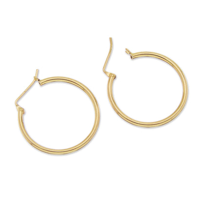 Eternal Gleam 18k Gold Plated Sterling Silver Hoop Earrings from Peru