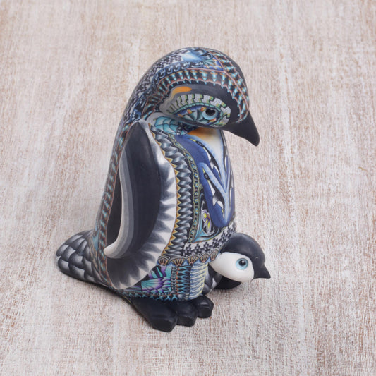 Penguin Mother Polymer Clay Mother Penguin Sculpture (4 Inch)