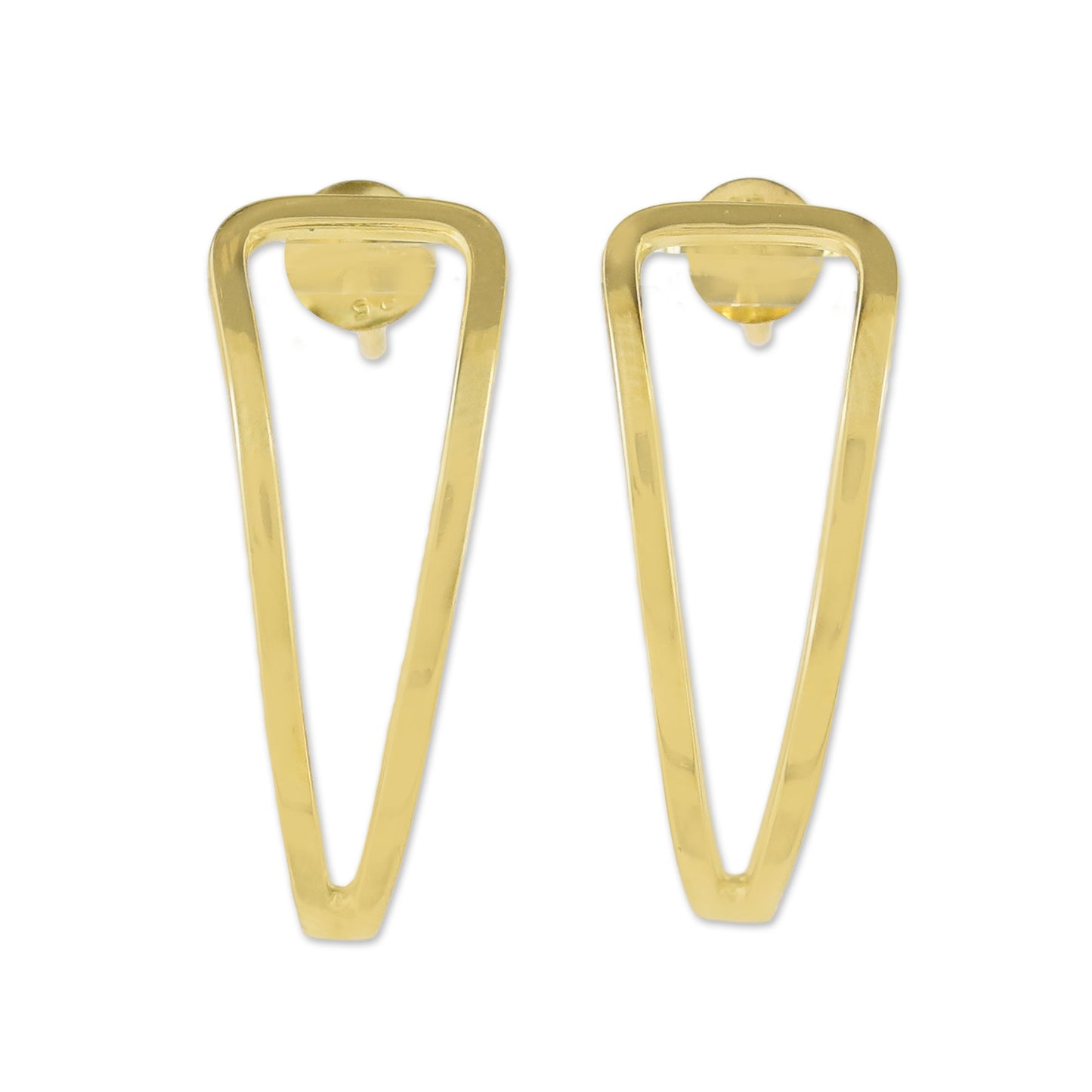 Petals of Gold Thai Sterling Silver Drop Earrings with 18K Gold Plating