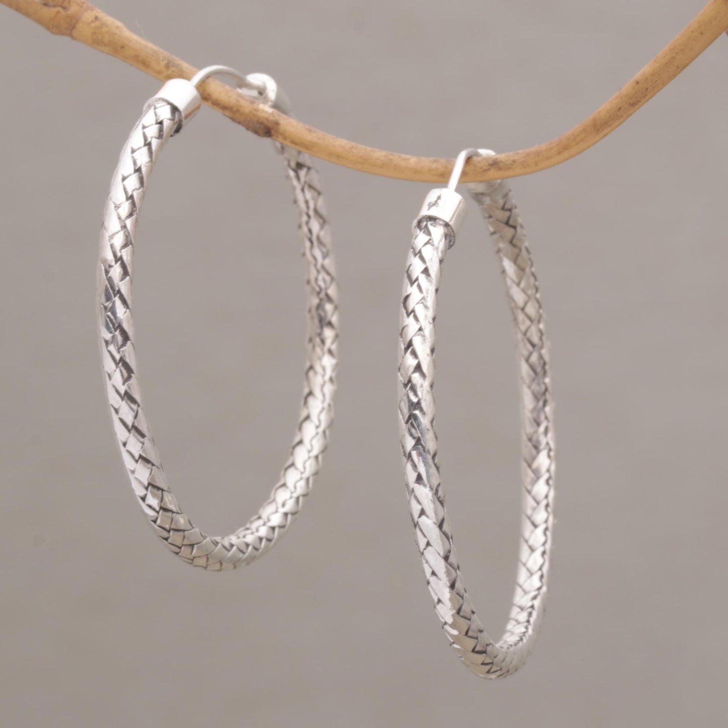 Celuk Circles Silver Hoop Earrings