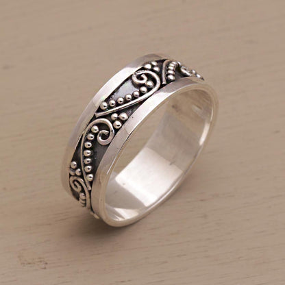 Punctuation Marks Sterling Silver Ring