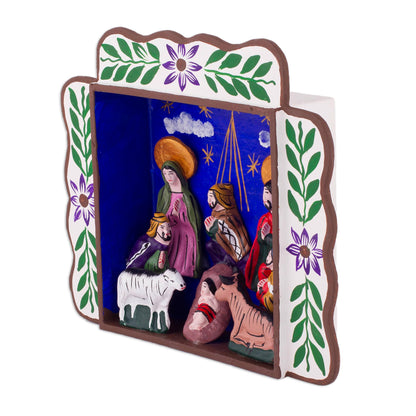 The Magi Bring Gifts Three Kings Christmas-Themed Ayacucho Retablo from Peru