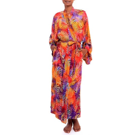 Sunset Grove Batik Rayon Robe