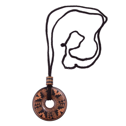 Copper Queen Ceramic Pendant Necklace