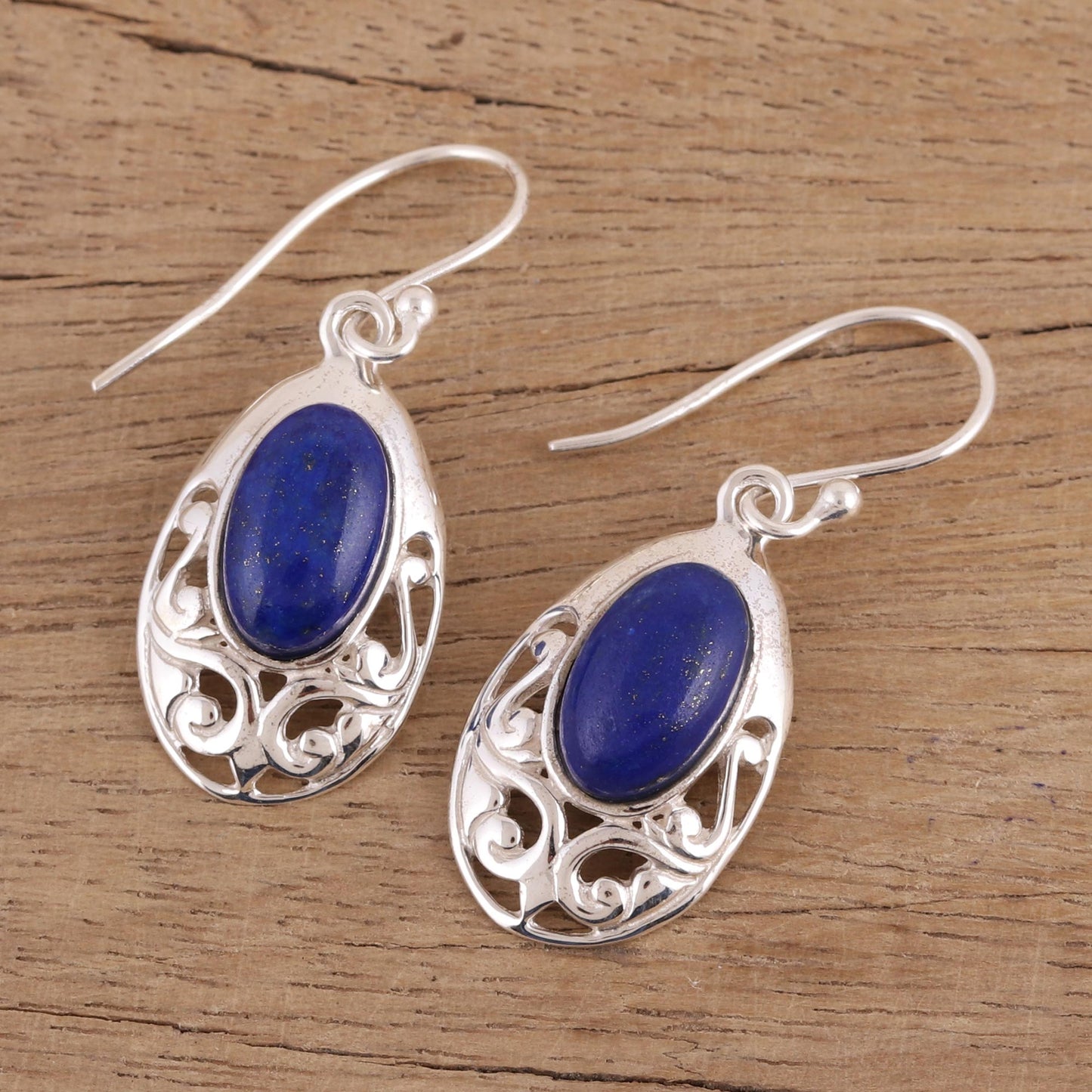 Deepest Desire Lapis Lazuli and Sterling Silver Dangle Earrings