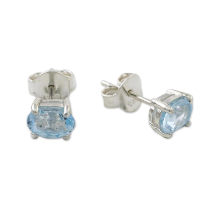 Everlasting Blue Classic Blue Topaz Stud Earrings from Thailand