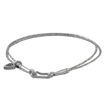 Heart and Charm Thai Karen Silver Beaded Bracelet with Heart Shaped Charm