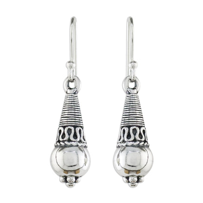 Orbs of Opulence Sterling Silver Dangle Earrings from Thailand